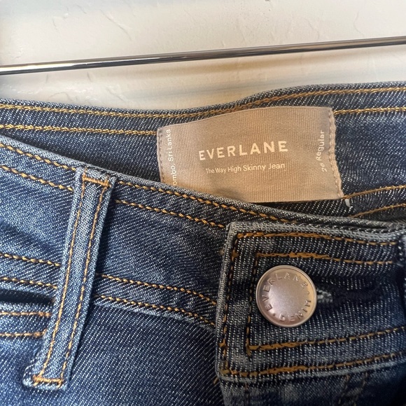 Everlane The Way High Skinny Jean Organic Recycled Stretch Blue Size 26 - Picture 4 of 4